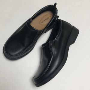 GEORGE dress shoe boys size 2 Black slipon loafer